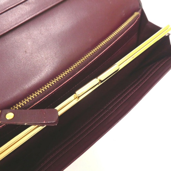 GIVENCHY embossed Leather ostrich croc gold wallet - Picture 4 of 8